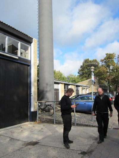 Nedtagning af 30 m. st�lskorsten