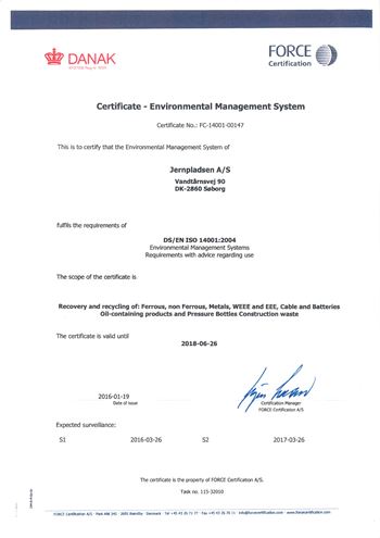 ISO certificering